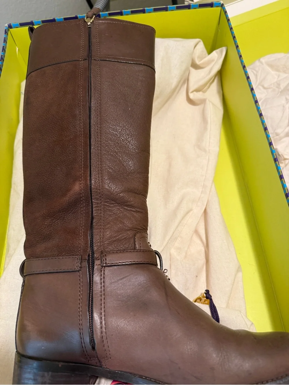 Tory Burch Brown Chocolate Riding Boots